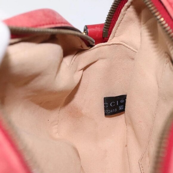 GUCCI GG Marmont Chain Shoulder Bag Leather Red Gold 447632 Auth ep9033 - Picture 12 of 16